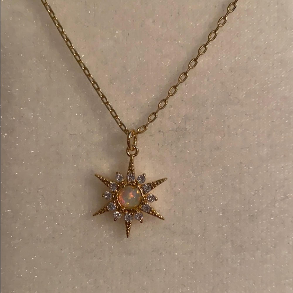 Leila, Opal Starburst Necklace - Picture 2 of 9